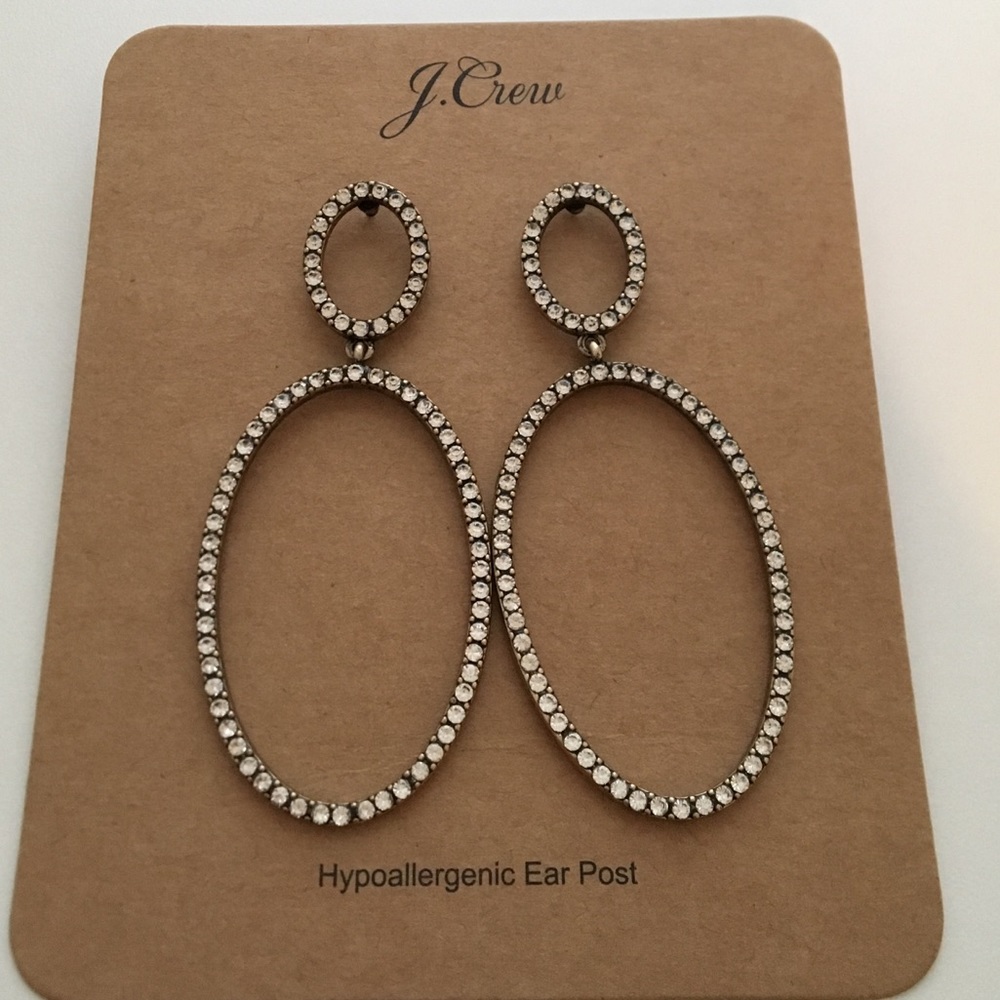J Crew crystal hanging earrings